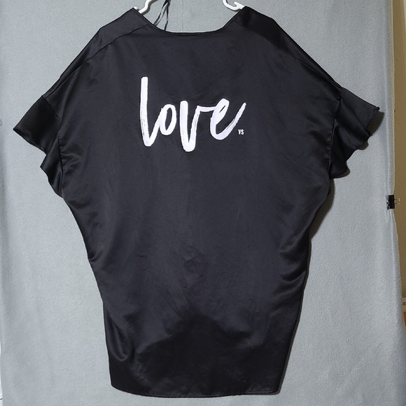 VICTORIA'S SECRET Black Flutter Sleeve Kimono Robe - One Size - Picture 3 of 8